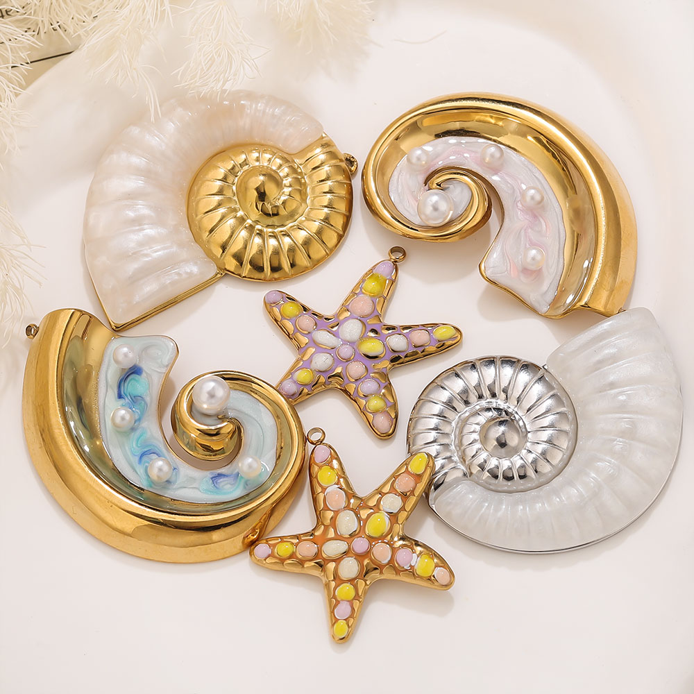2PCS Pearl Conch Starfish Stai - Jewelry Making Materials Wholesale recensione e prezzo