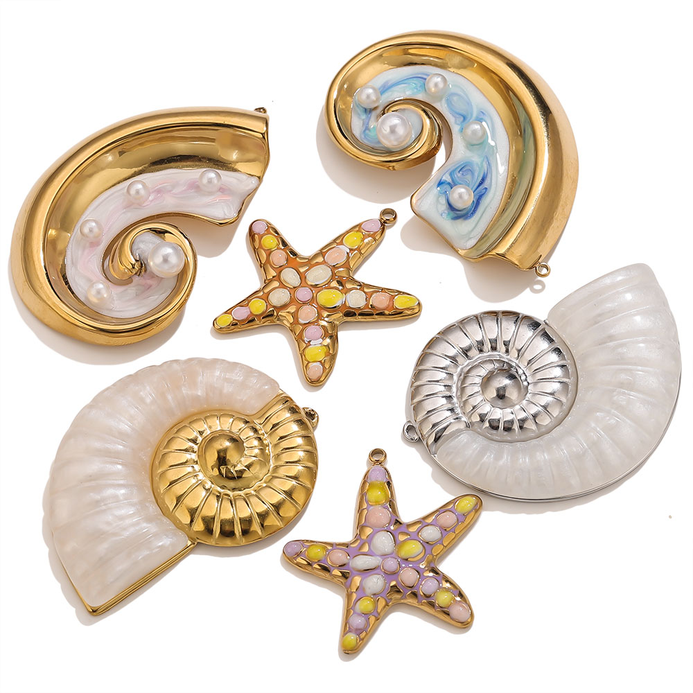 2PCS Pearl Conch Starfish Stai - Jewelry Making Materials Wholesale recensione e prezzo