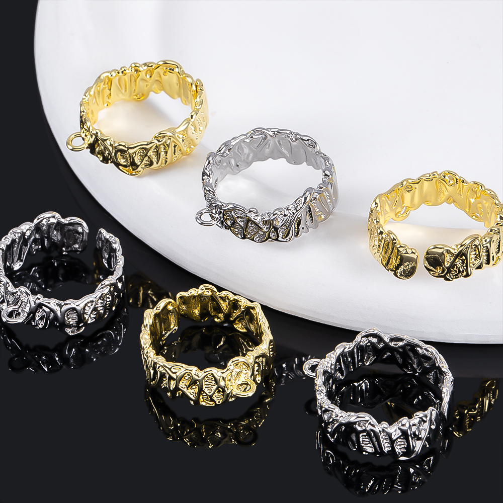 2Pcs Gold Plated Irregular Ope - Jewelry Making Materials Wholesale recensione e prezzo