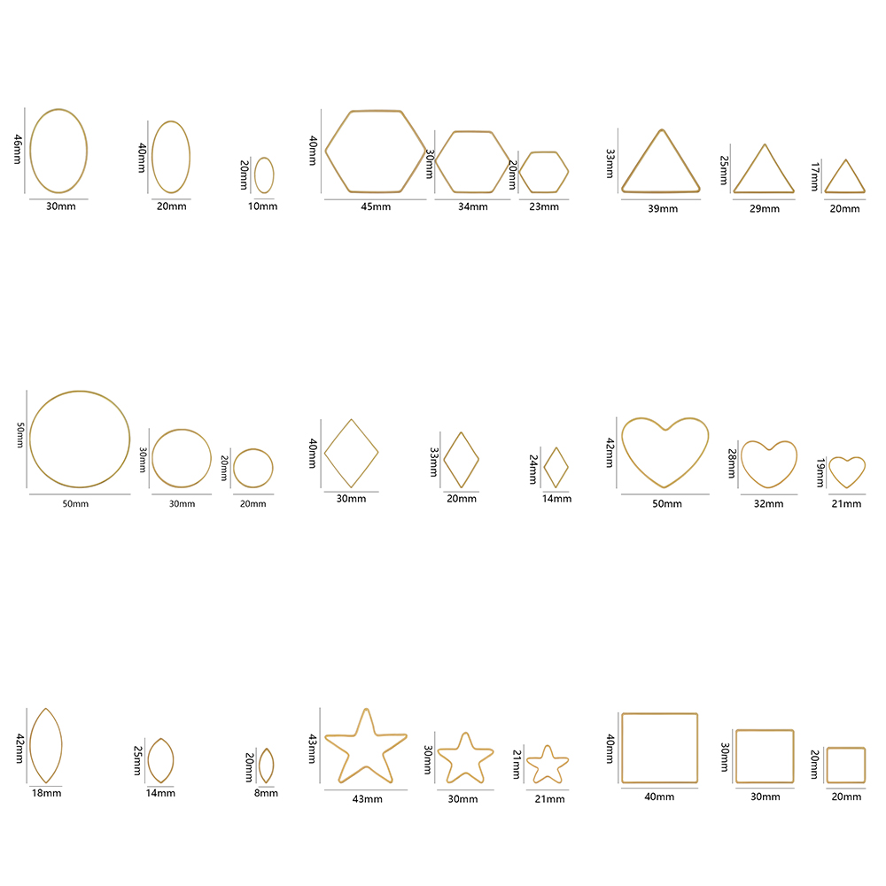 20Pcs Gold Silver Hollow Frame - Jewelry Making Pins recensione e prezzo