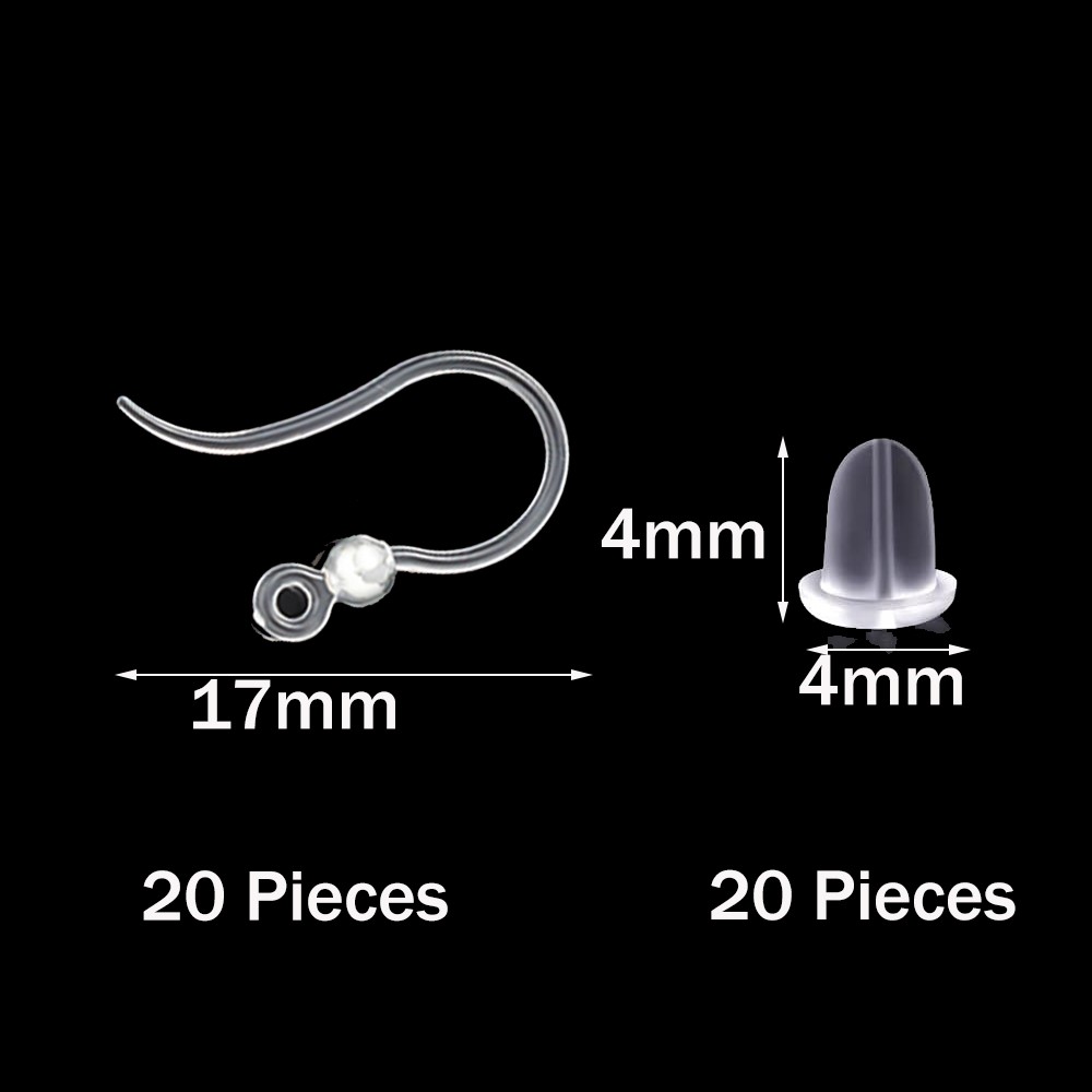 40pcs Clear Plastic Earring Ho - Jewelry Making Pins recensione e prezzo