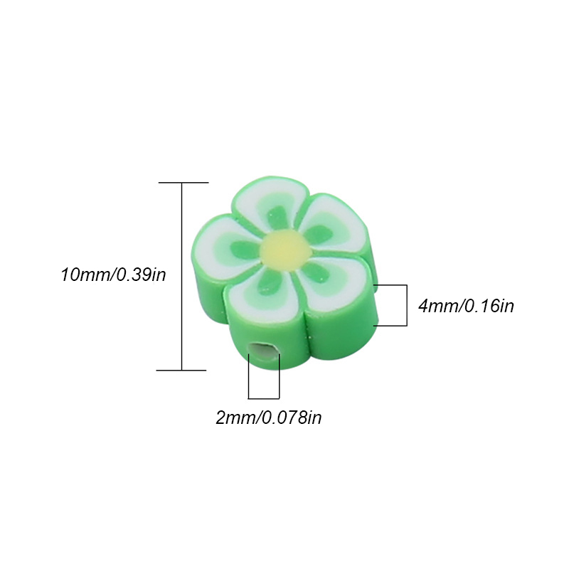 100pcs 10mm Mixed Flowers Poly - Jewelry Making Business recensione e prezzo