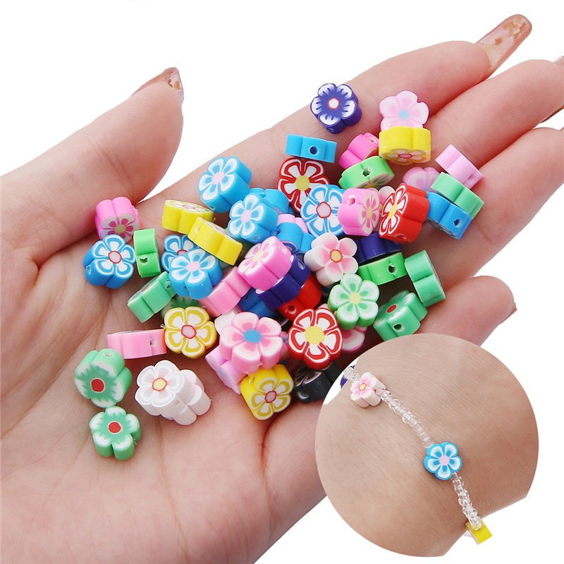 100pcs 10mm Mixed Flowers Poly - Jewelry Making Business recensione e prezzo