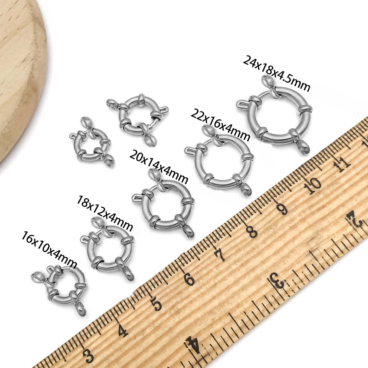 2pcs Stainless Steel Round Cla - Jewelry Making Pins recensione e prezzo